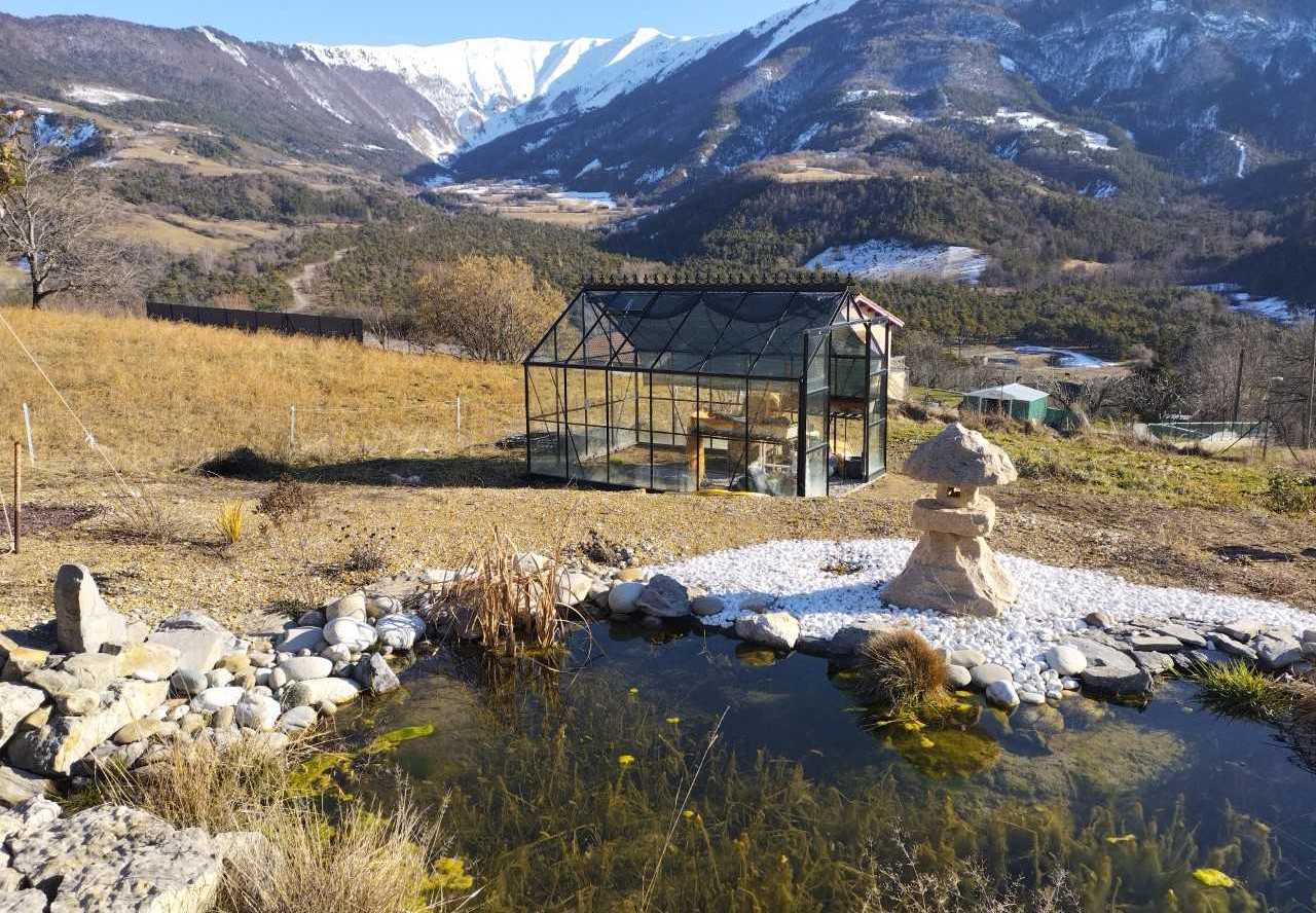 Serre de jardin en pleine montagne